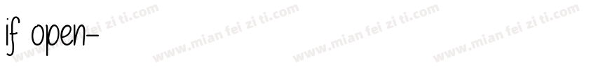 if open字体转换